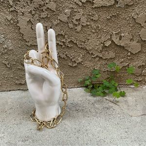 Vintage. Gold Metal, Large Chain Link Necklace